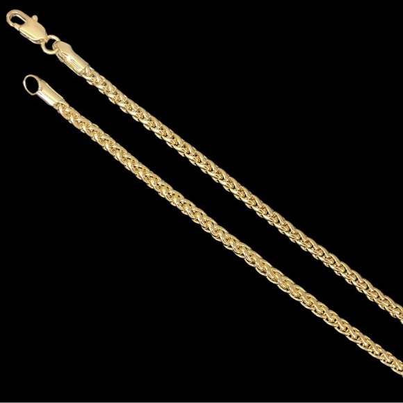 Jewelry - Elegant Gold Filled 3mm Milano Wheat Chain necklace